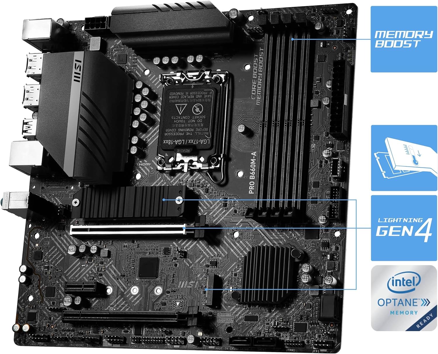 MSI PRO B660M-G DDR4 micro-ATX マザーボード 交換無料 htckl.water